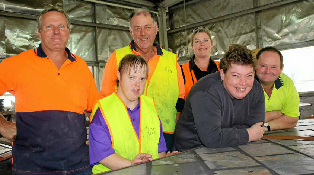 Endeavour employees (back) Greg Peel, Ken True, Petrice Riordan, (front) Jill Park, Margie Scrymgeour and Jeffery Rogers.